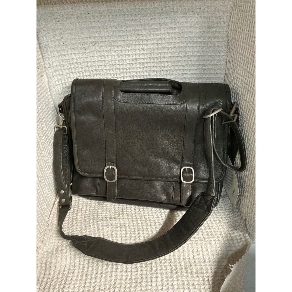 Professional Mens Canyon Outback Leather Messenger Bag B10104 OS Brown